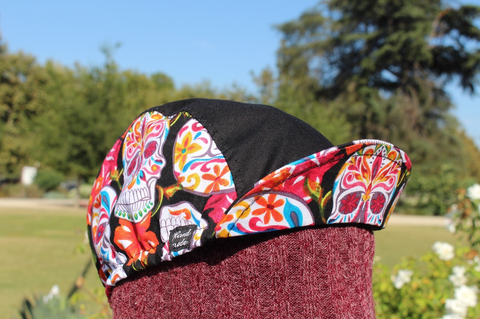 CYCLING CAP SKULL SUGAR HANDMADE ANY SIZE