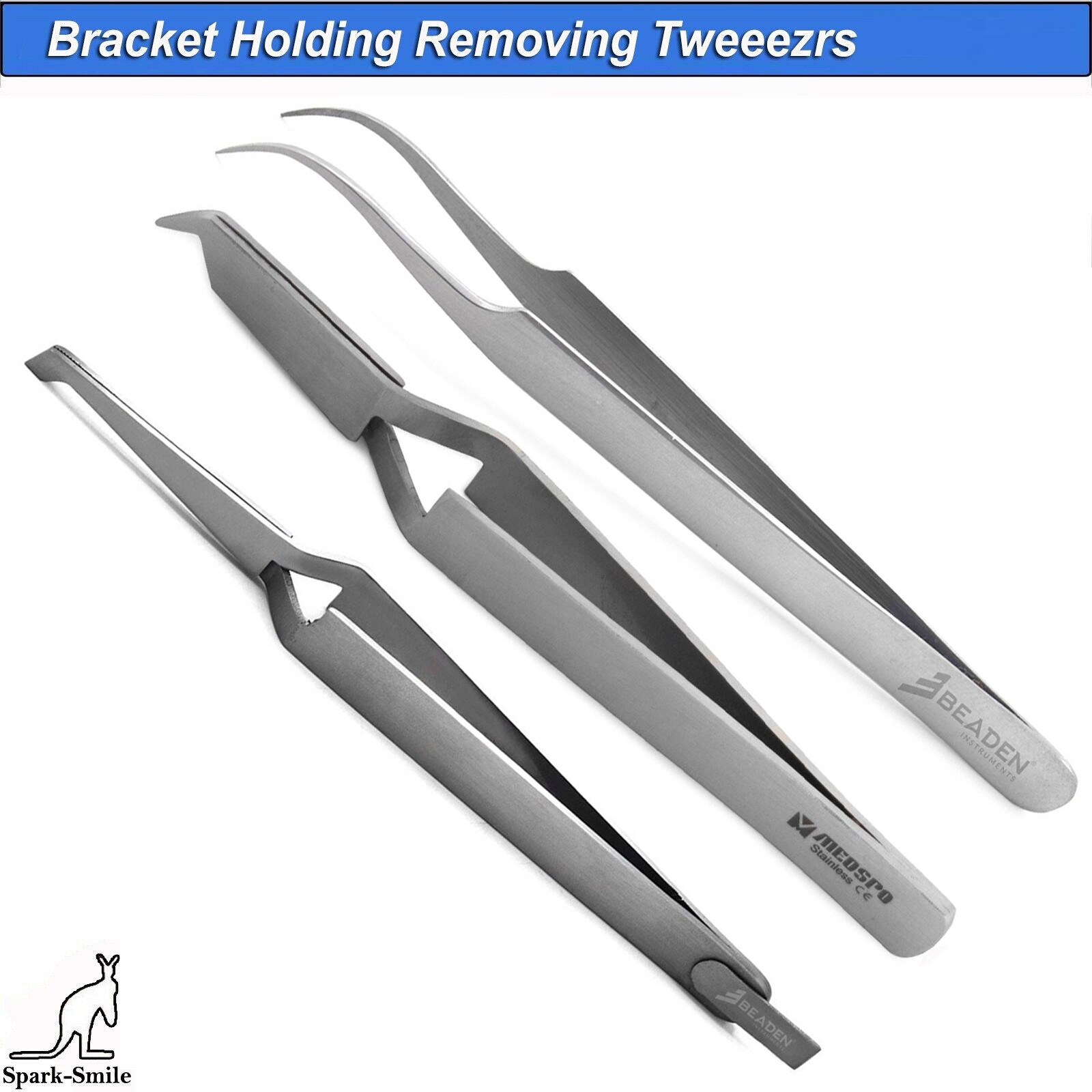 Dental Bracket Holding Tweezer Reverse Action Bonding Pliers Orthodontic Tools