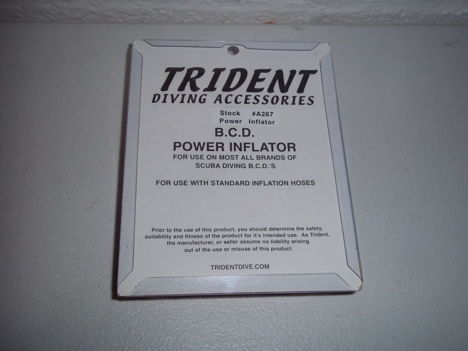 TRIDENT SCUBA BCD POWER INFLATOR A267 NEW