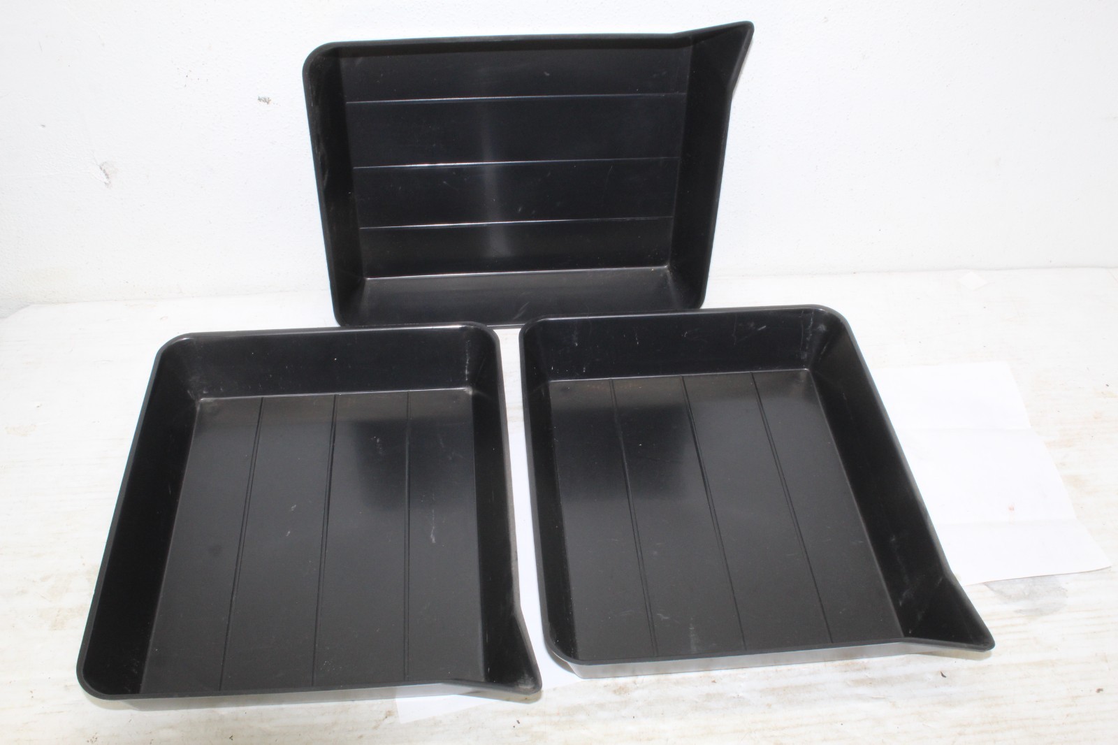 Vintage Set of 3 - 8"x10" Yankee Agitray Hard Plastic Darkroom Developing Trays