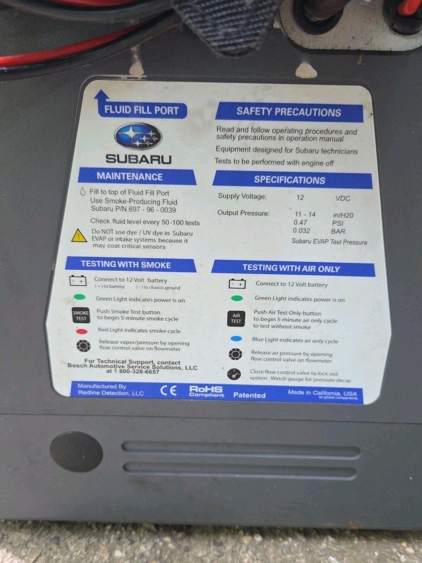 Subaru Portable Leak Detector System