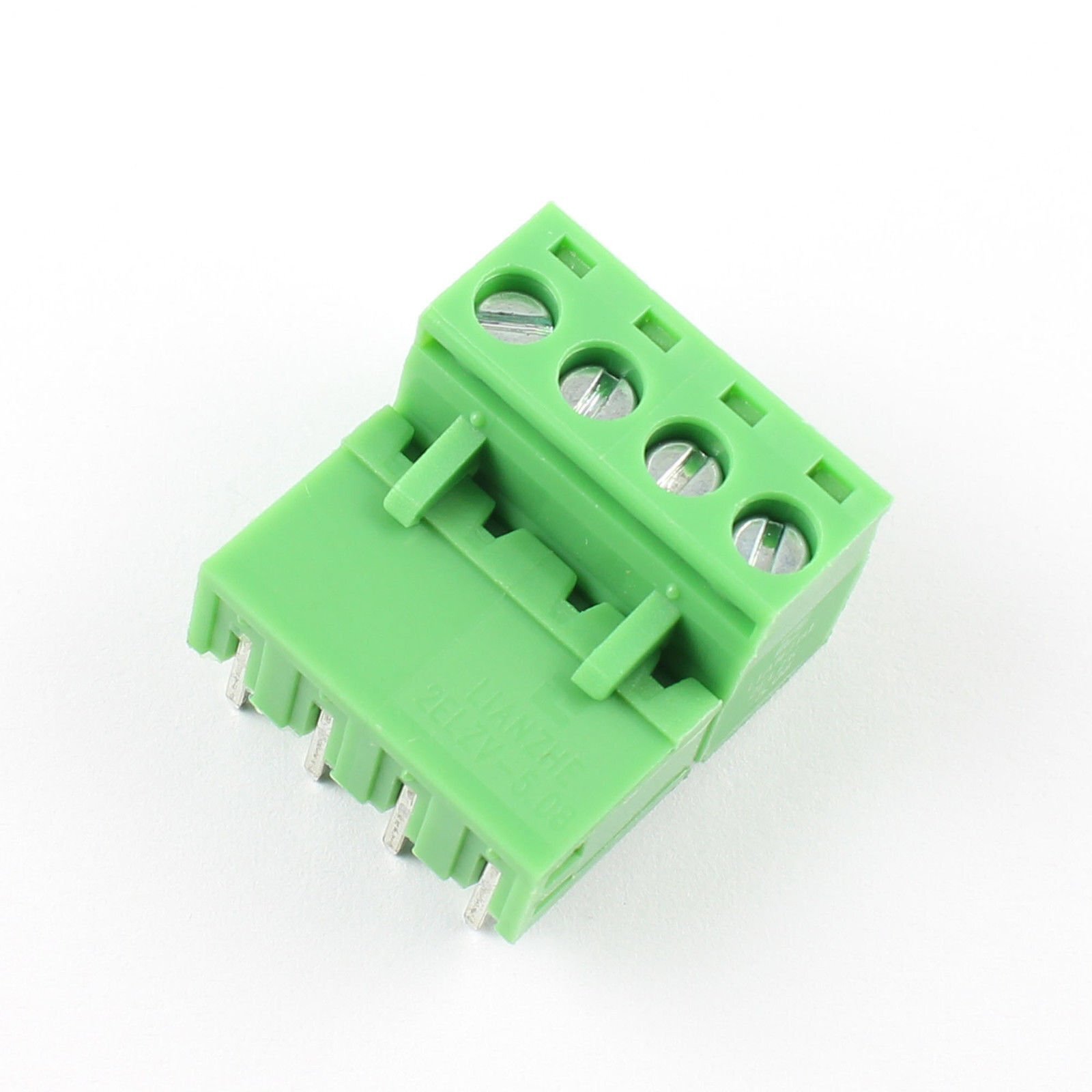 5Pcs 5.08mm 4 Pin Right Angle Screw Terminal Block Pluggable Plug Connector