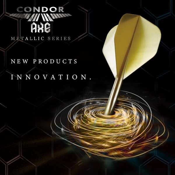 CONDOR CHAMPAGNE METALLIC AXE LONG 33.5MM FLIGHT SMALL SHAPE SHIPS FREE