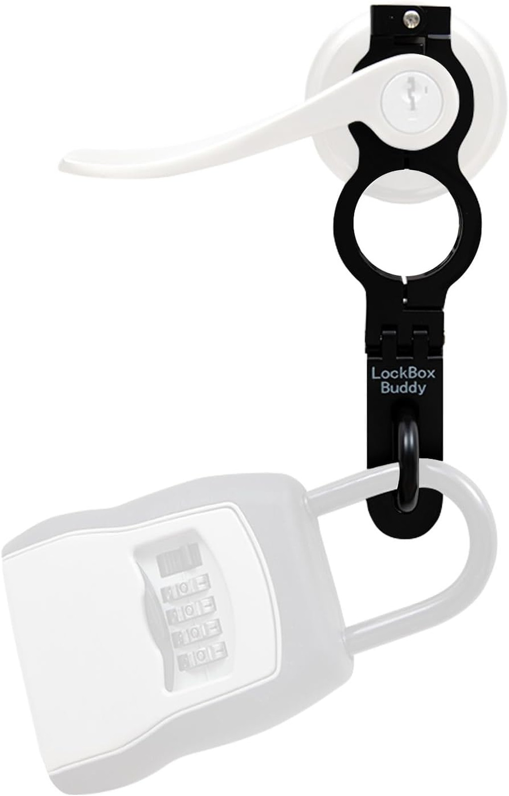 Lock Box Attachment for Lever Handles, Metal Clamp Fitting All Lock Boxes