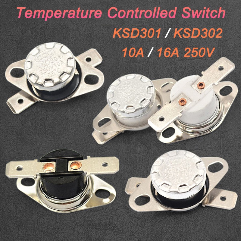 KSD301 KSD302 10A 16A 250V Temperature Thermal Control Switch 40°C - 190°C NO/NC