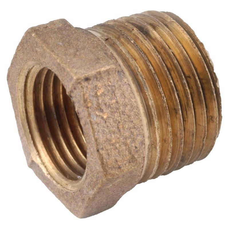 Anderson Metals 3/4 in. MPT 3/8 in. D FPT Brass Hex Bushing (Case of 5)