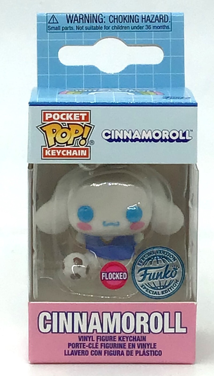 Pocket Pop! Keychain Sanrio Cinnamoroll Flocked with Soccer Ball Keychain SE NIB