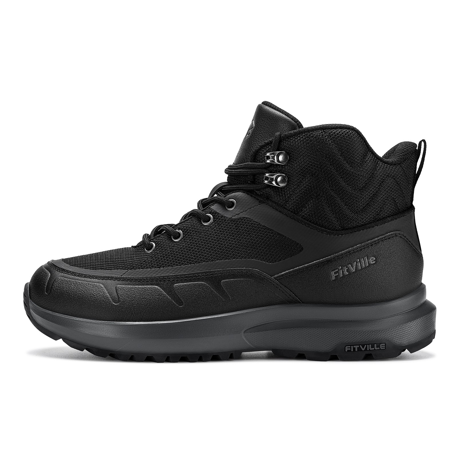 FitVille Mens Extra Wide Walking Hiking Boots Outdoor Trekking Trails Sneakers