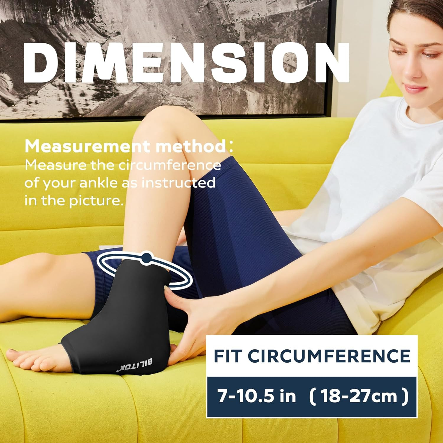 Reusable Foot Ankle Ice Pack Wrap for Injuries, Cold Compression Therapy for Ach