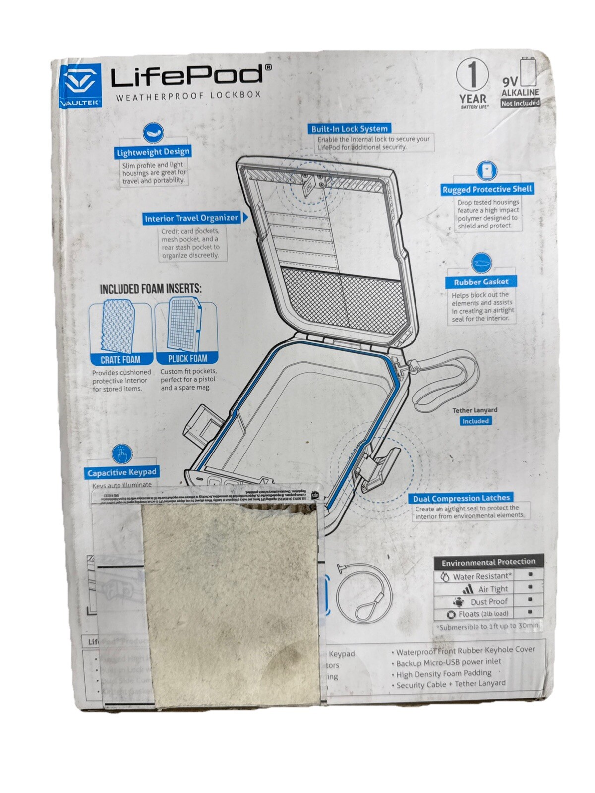 LifePod Electronic Lock Box Weatherproof Travel Case for Security on the Go