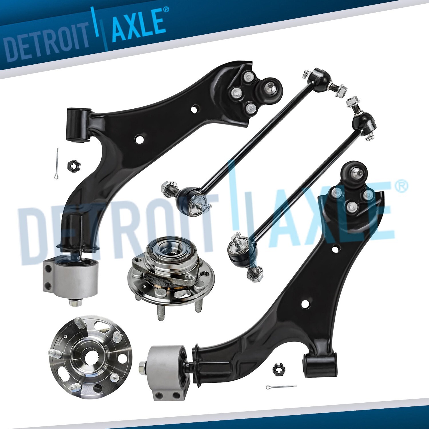 Front Wheel Bearing Hub Lower Control Arm Sway Bar for 2010-2017 Equinox Terrain
