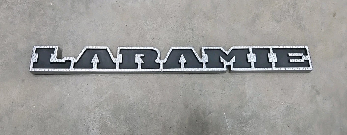LARAMIE Emblem Nameplate Logo Badge OEM Mopar Dodge Ram 10" Used