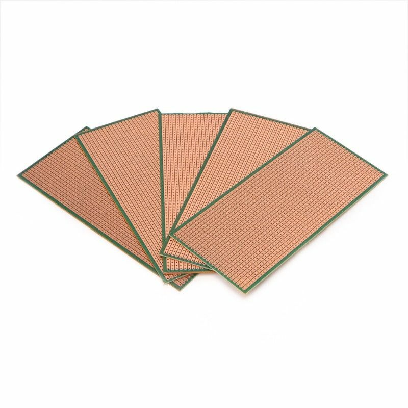 5x Stripboard Prototyping 6.5x14.5cm uncut pcb platine Single Side circuit board