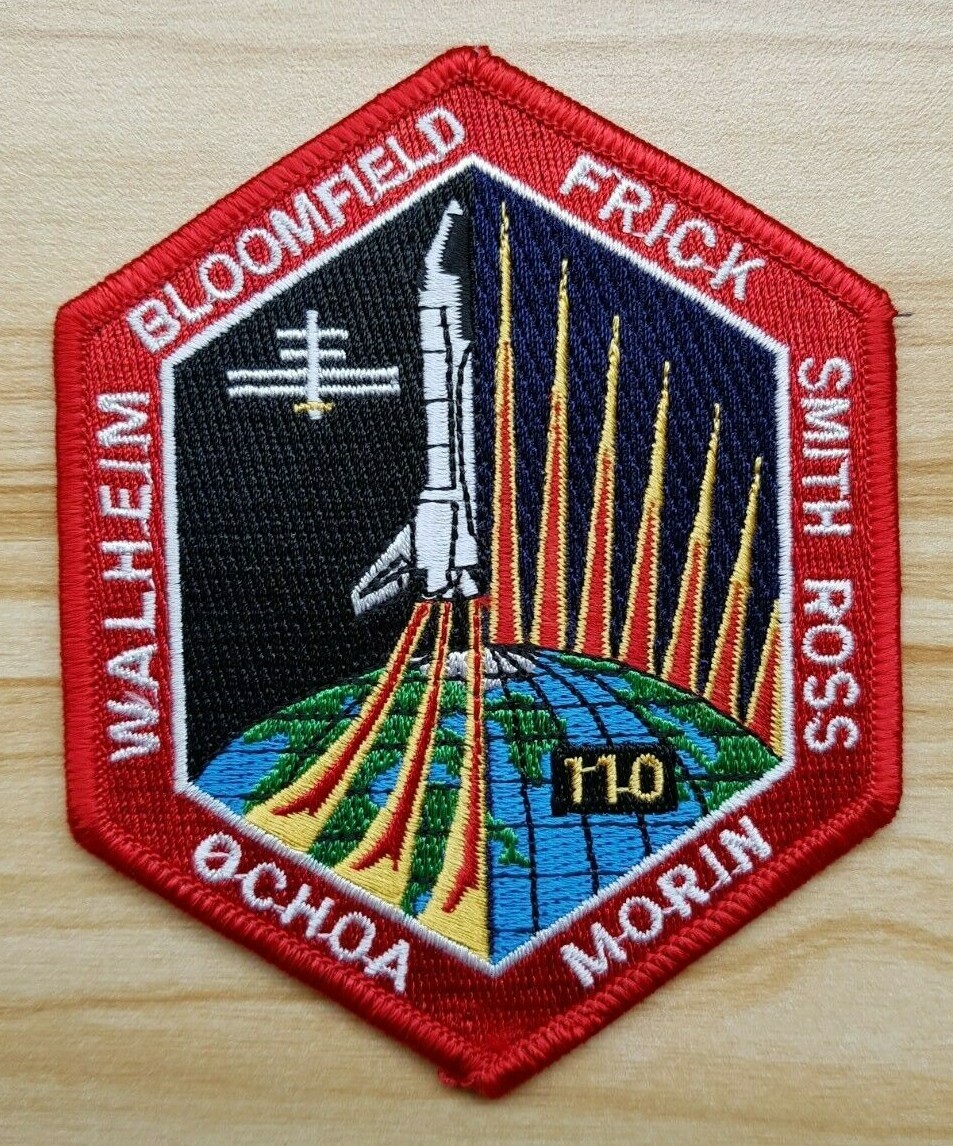 Space Shuttle STS 110 Embroidered Mission Patch NASA Bloofield, Frick, Smith