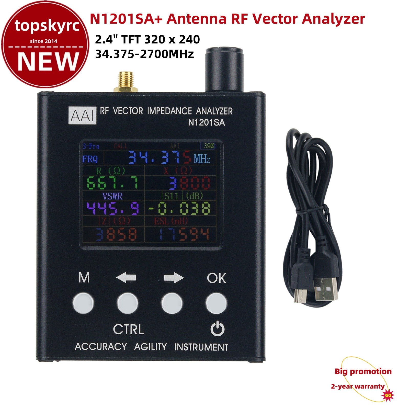 N1201SA+ Antenna RF Vector Analyzer RF Vector Impedance Analyzer 34.375-2700MHz