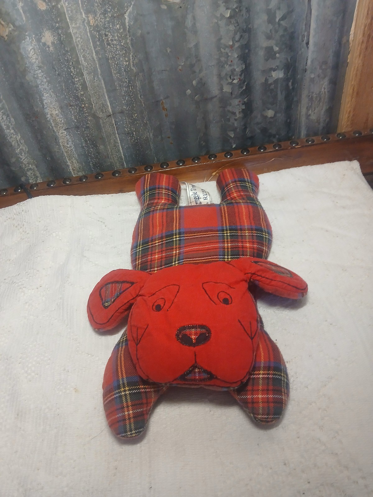 VTG Hot Cold Rice Filled Dog Red Plaid Retro Snuggle product by Reflex