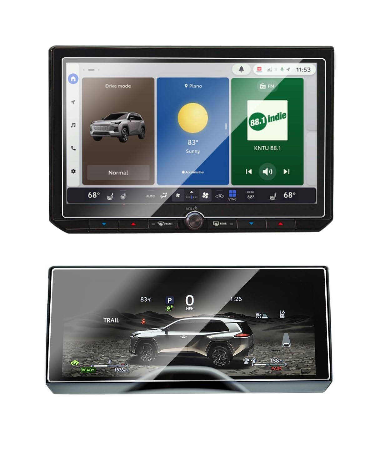 【2pcs 2026 RAV 4 Screen Protector 12.9Inch Tempered Glass for 2026 RAV 4 XSE ...