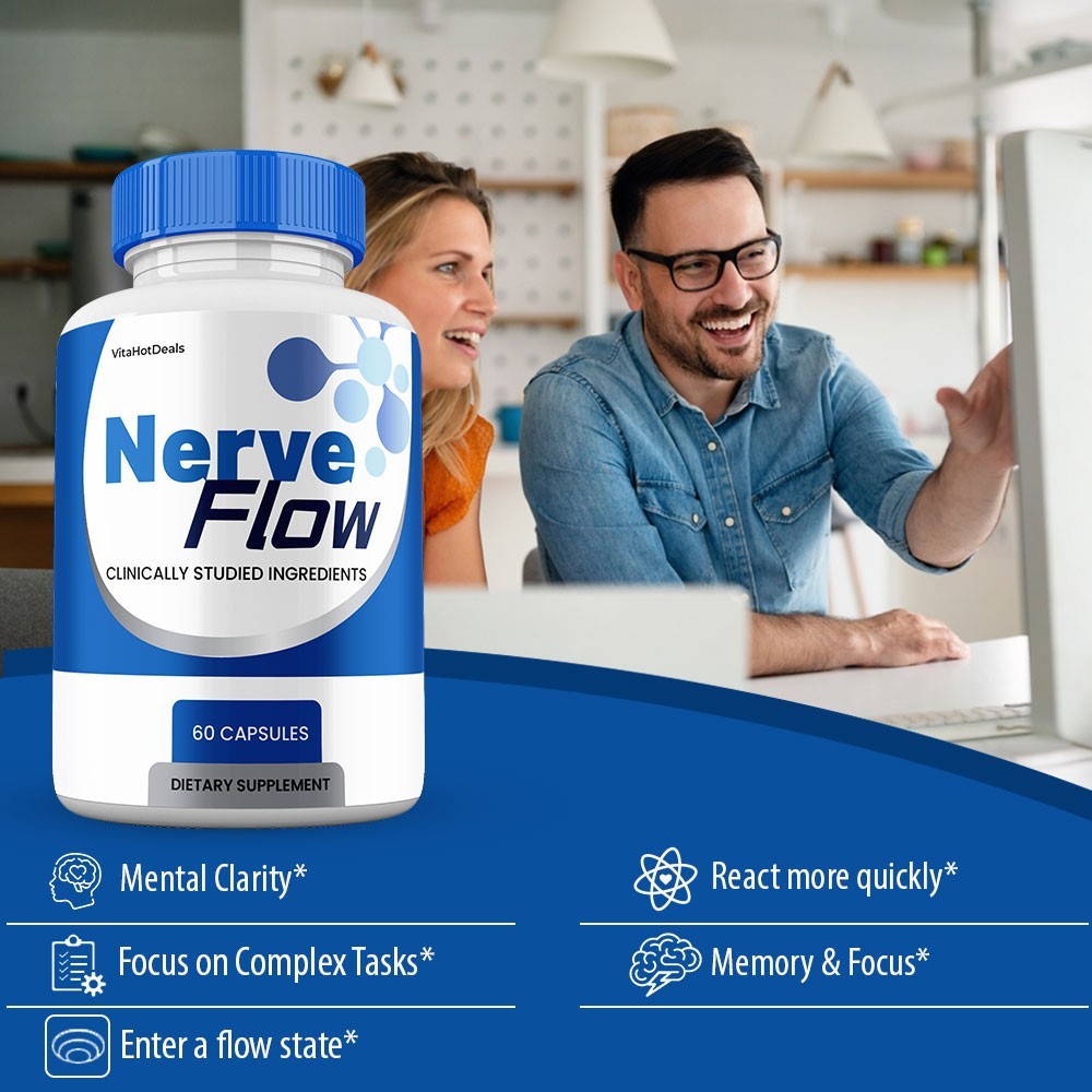 Nerve Flow Capsules, Max Strength, NerveFlow All Natural Supplement (1 pack)
