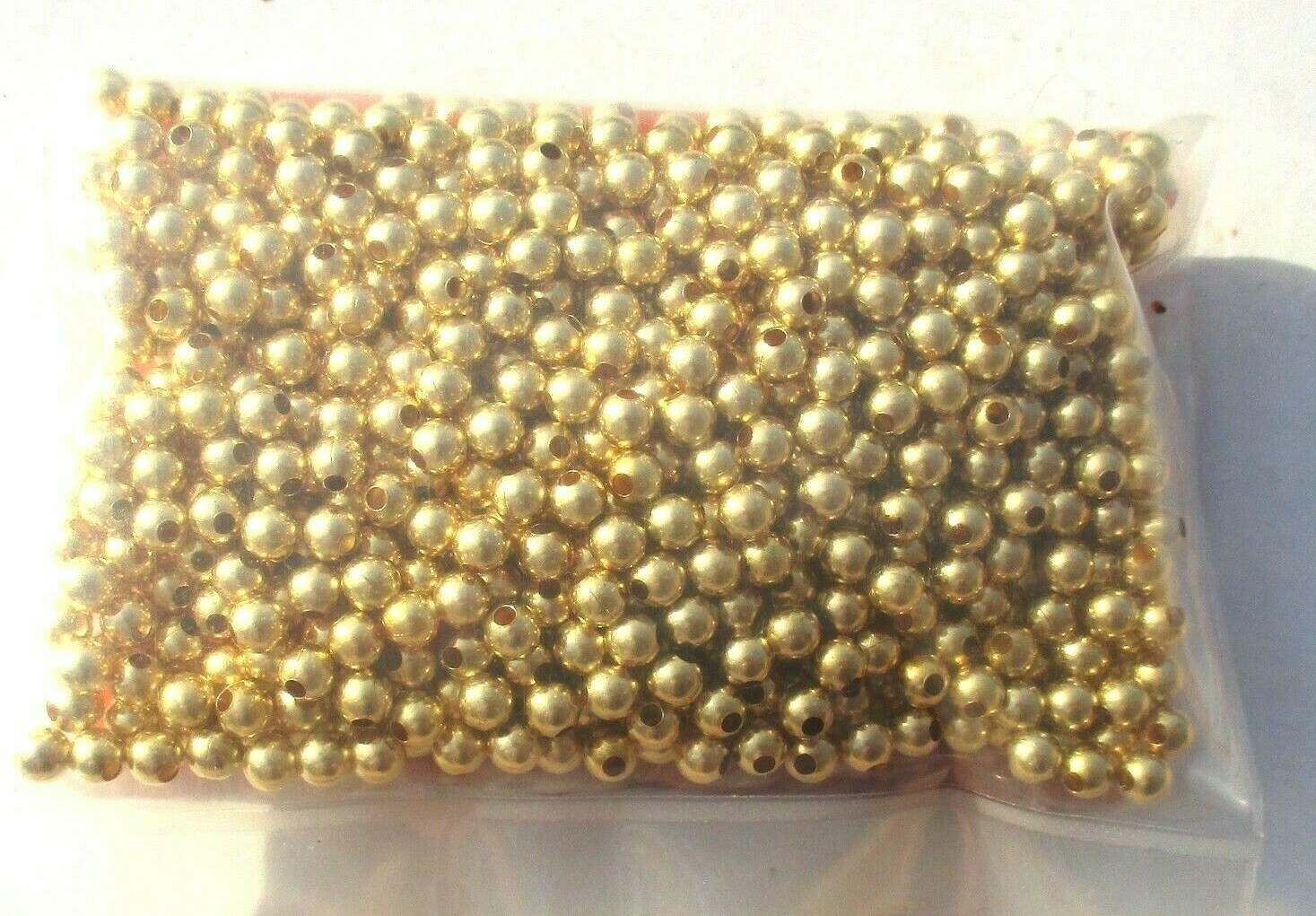 250ct GOLD SPINNERBAIT BEADS 1/8" Hollow Metal Bead for Making Fishing Lures