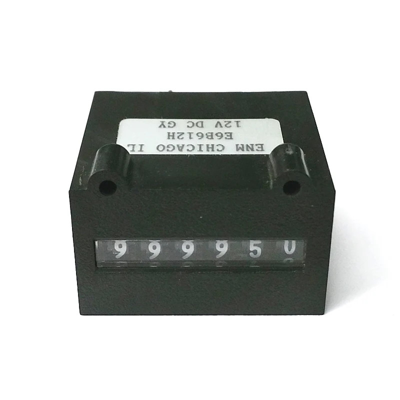 ENM E6B612H 12V DC 6 Digit, Non-Resettable, Electric-Mechanical Counter