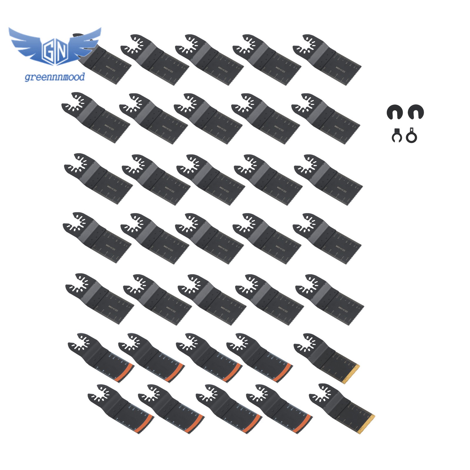 64PCS Professional Universal Titanium Multitool Blades for Wood Plastics Metal