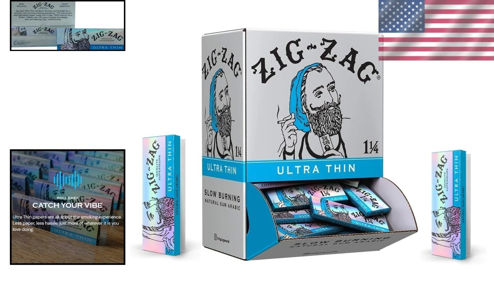Ultra Thin Slow Burning Rolling Papers - 48 Pack