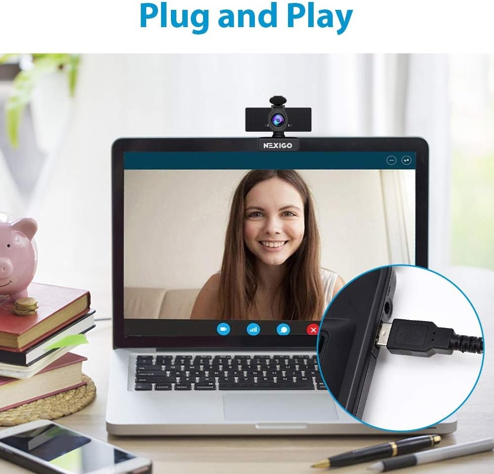 NexiGo N60 1080P Webcam with Microphone