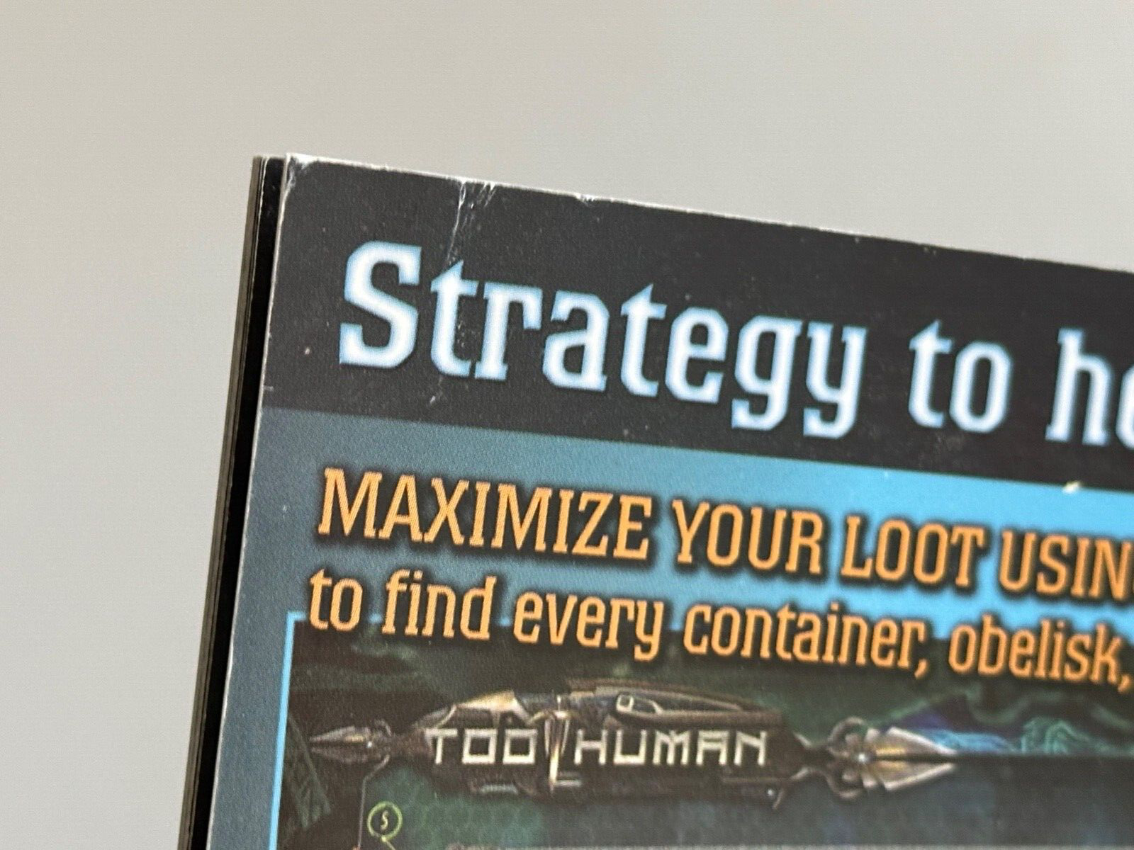 Too Human Prima Games Official Strategy Game Guide 2008 Xbox 360 Nice