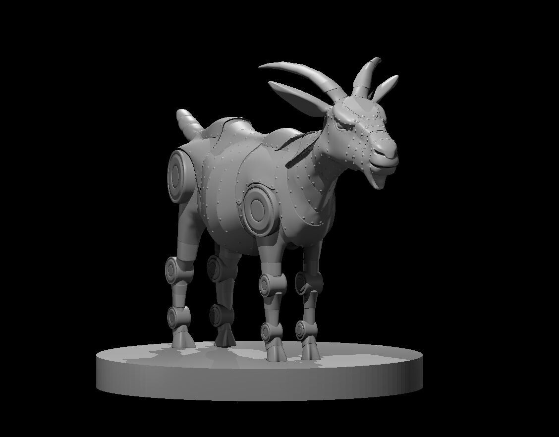Goat Steel Defender Clockwork Monster Manual 28mm Scale DND D&D Tabletop Mini