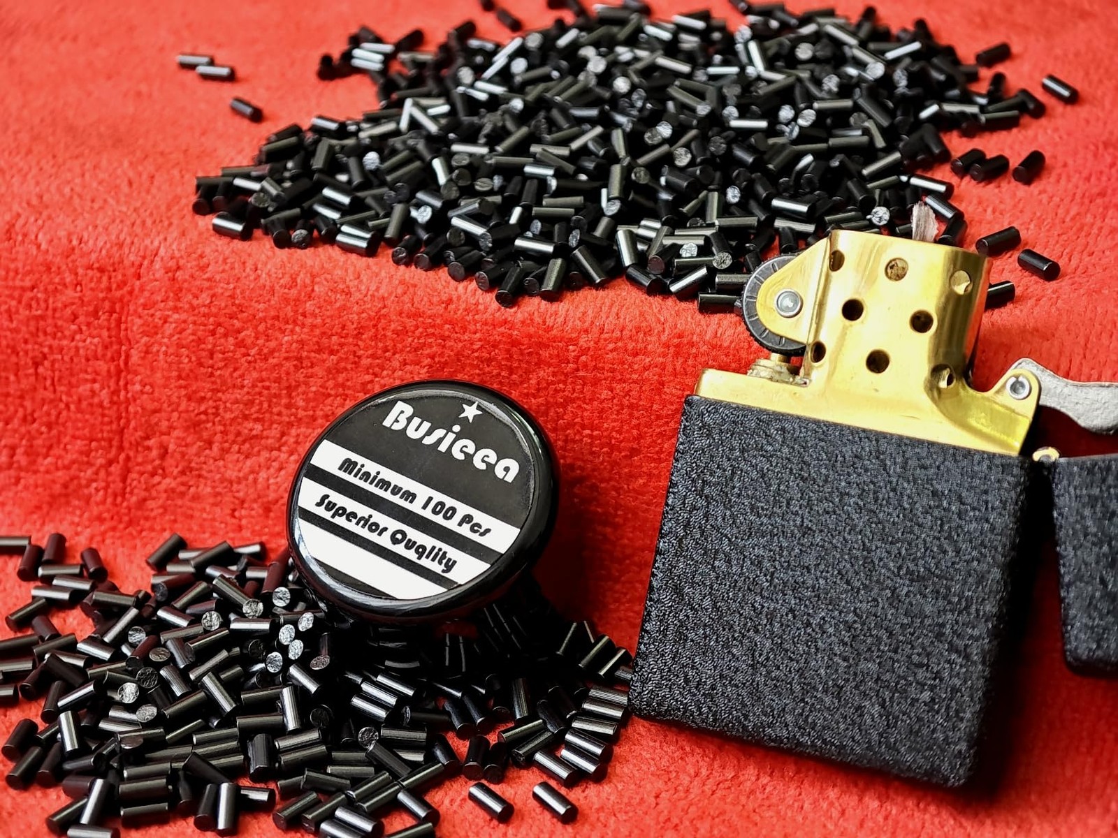 Busieea 100Pcs Lighter Flints, Flint Replacement Refills, All - Purpose Refi...