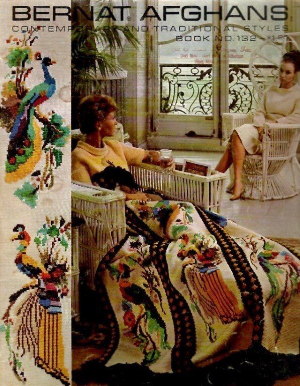 VTG 1966 BERNAT AFGHANS CONTEMPORARY AND TRADITIONAL STYLES BOOK NO. 132
