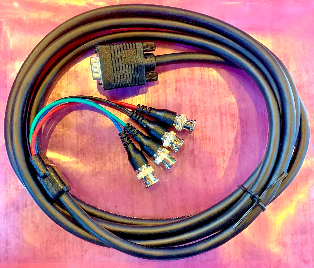 NEW MATROX ILDB9 TO 4B 10 FT DB9-PIN TO 4 MALE BNC BREAKOUT CABLE