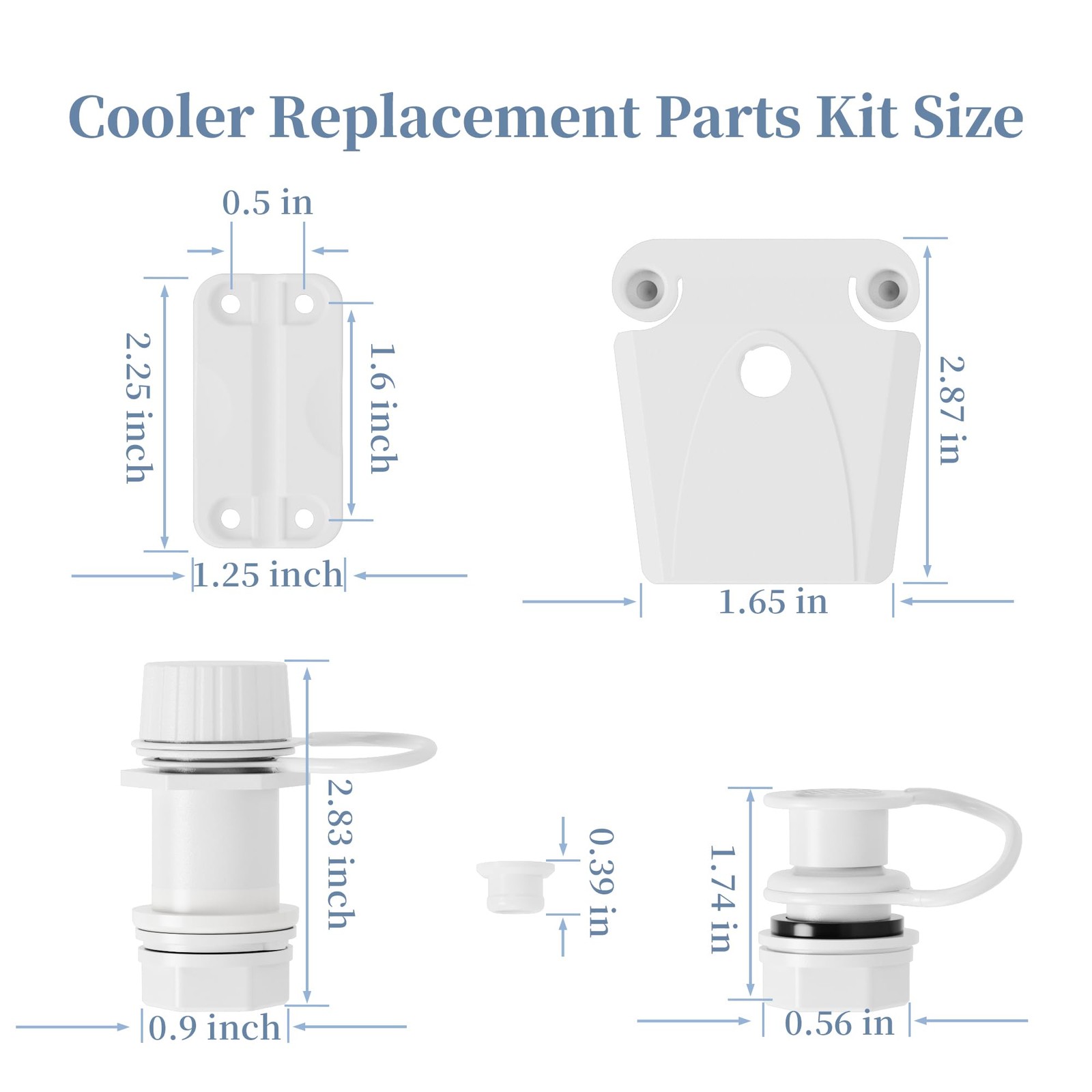 Replacement Parts Kit for Igloo Coolers - Plastic Hinges, Latches, Screws, Th