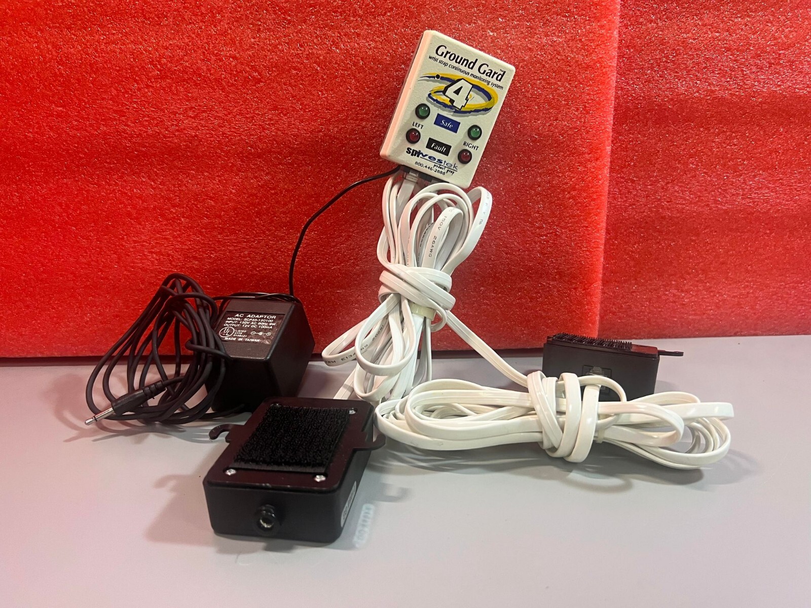 SPI WESTEK GROUND GARD 4 WITH AC ADAPTER WRIST STRAP CONTINUOUS GROUND SENSE