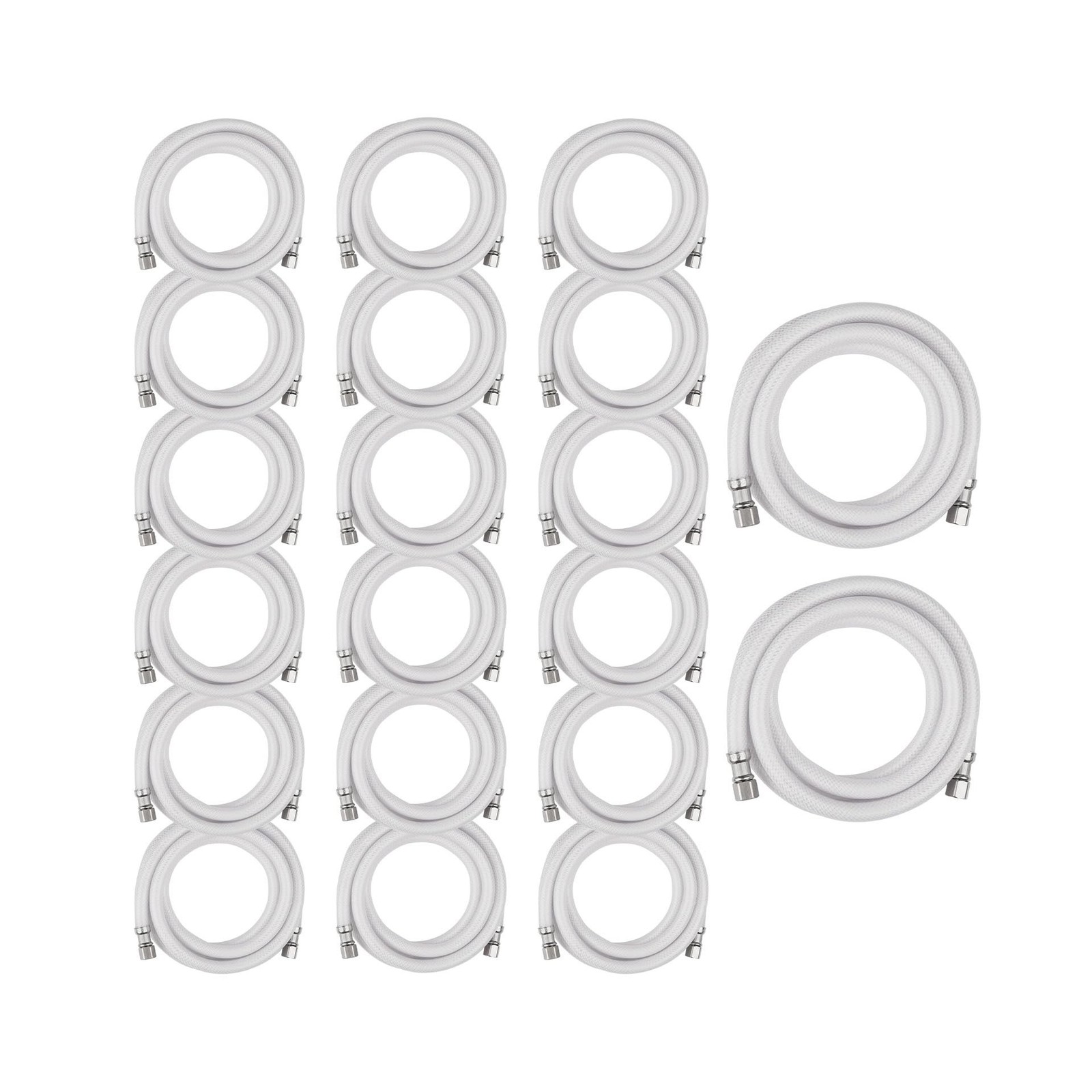 20 Pack Foskan 8FT Ice Maker Hose,1/4" Compression Fittings Both Ends,Polyest...