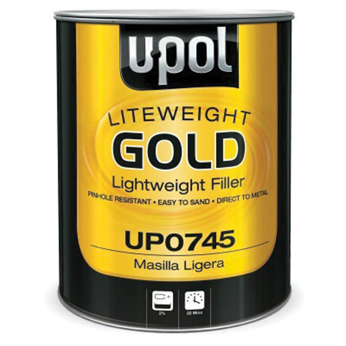 U POL UP0745 Flyweight Gold Lightweight Body Filler 3 Liter Easy Sanding
