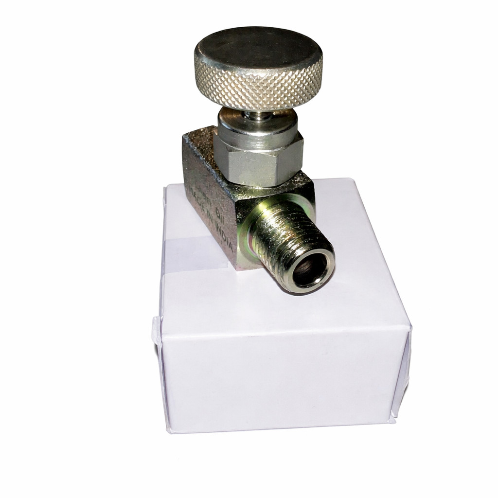 Needle Valve Mini 1/4" MNPT x 1/4" FNPT 6,000 PSI CARBON STEEL NACE ROUND KNOB