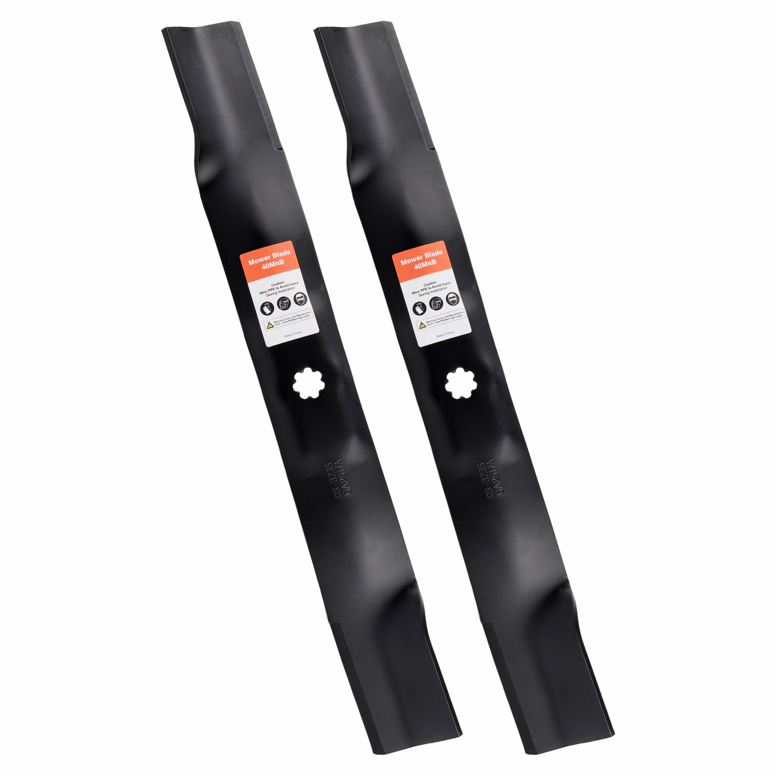 2 Pack 42 inch Mower Blades for John Deere D130 D110 D105 D125 X300 Z225 X300