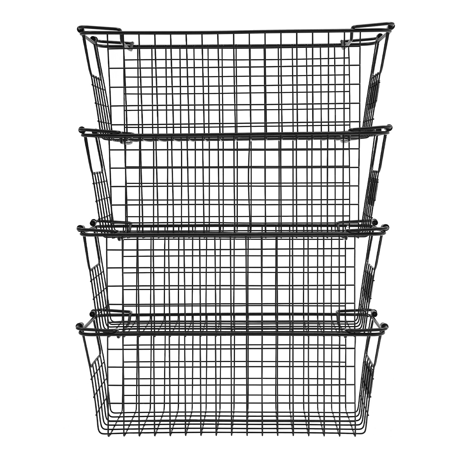 4 Pcs Stackable Storage Baskets, Storage Baskets, Vegetable Storage Baskets