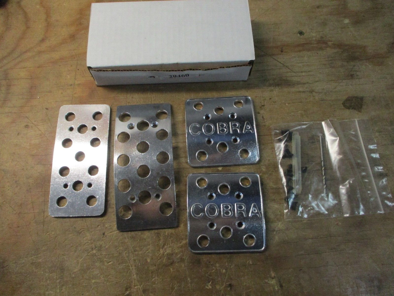 NEW FORD MUSTANG COBRA 4 PIECE ALUMINUM PEDAL COVERS MAC 29460