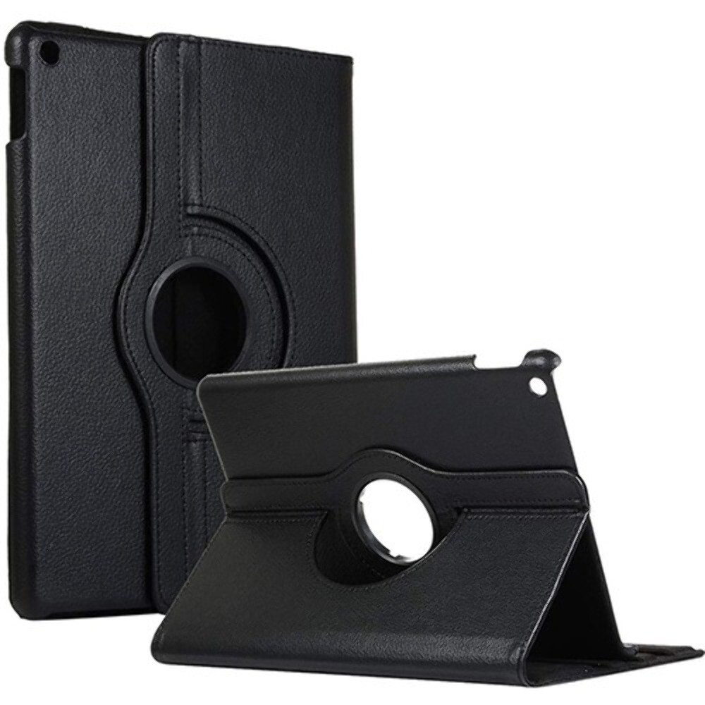 Leather Flip 360° Rotating Portfolio Stand Case Cover for iPad 7/8 10.2″ BLACK