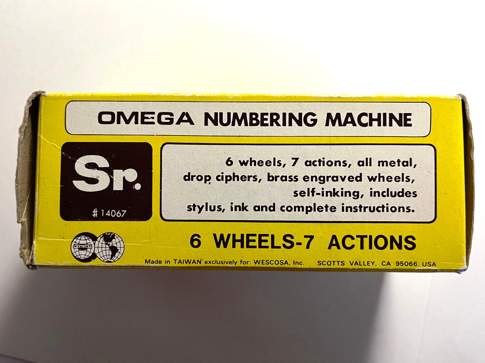 Omega Sr. Numbering Machine #14067 - 6 wheels - 7 Actions
