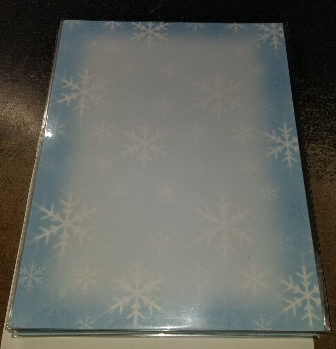 Michaels  Blue Snowflake Stationary 12 ct, 8.5 x 11 Letterhead lot of 4