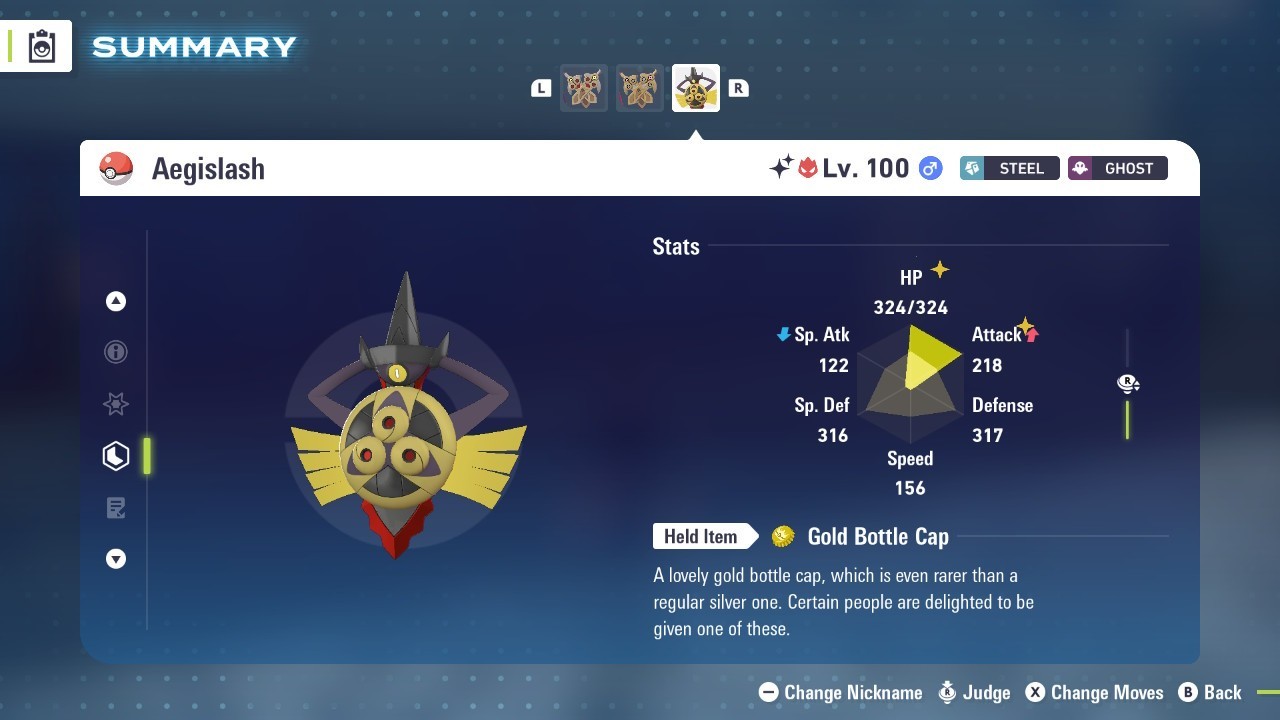 Pokémon Legends: Z-A Shiny Aegislash 6iv ✨Max EV✨ALPHA