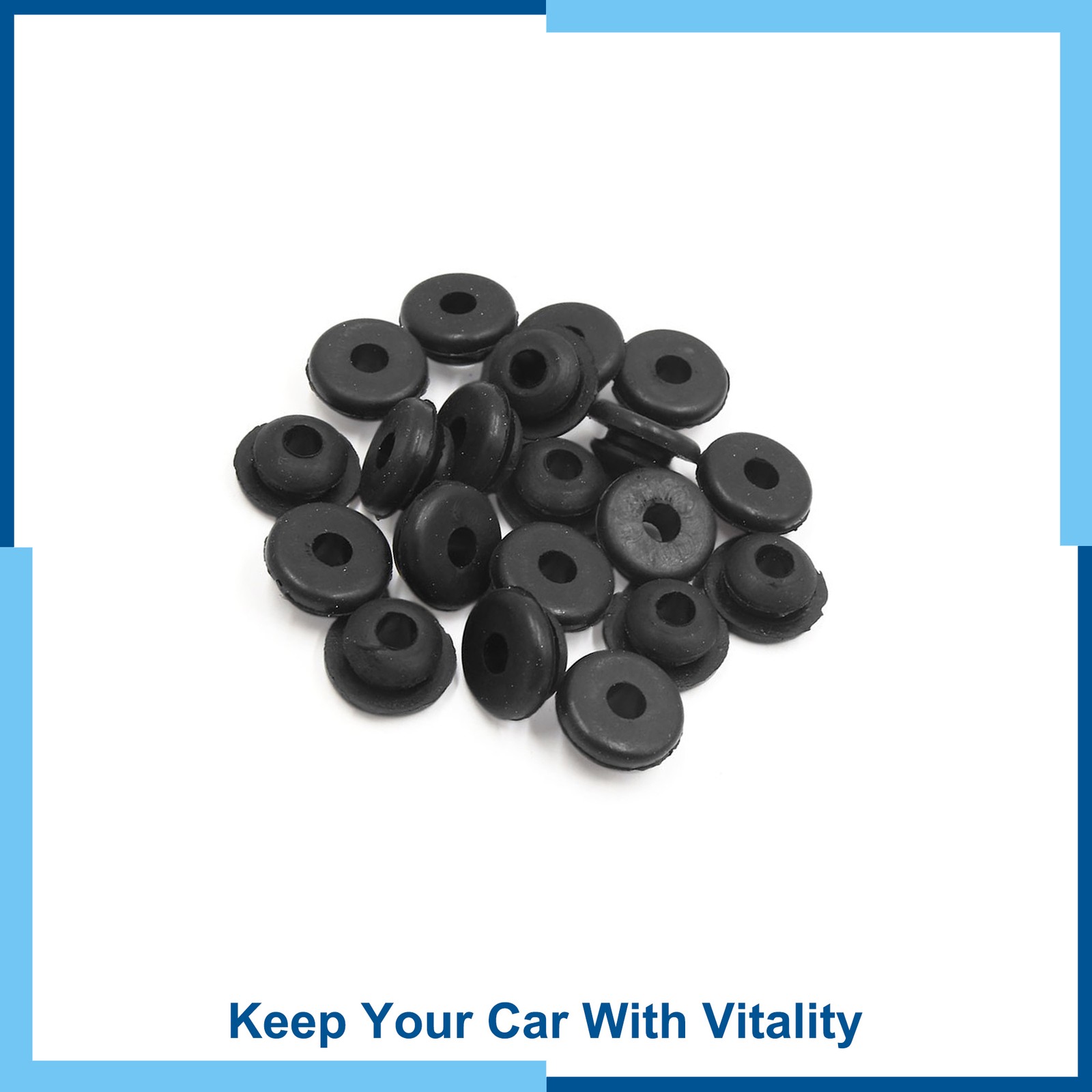 Universal Pack (20) 6mm Black Rubber Shock Absorber Bushings for Car Motorcycle
