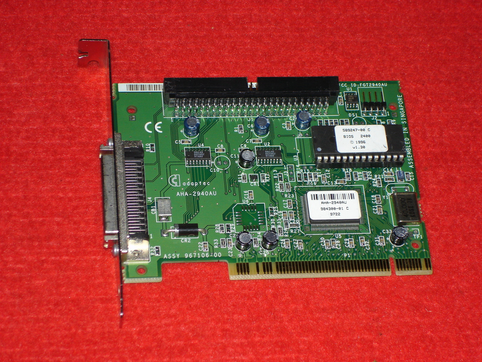 Excellent! Adaptec Controller Card AHA-2940AU PCI-SCSI Adapter Card
