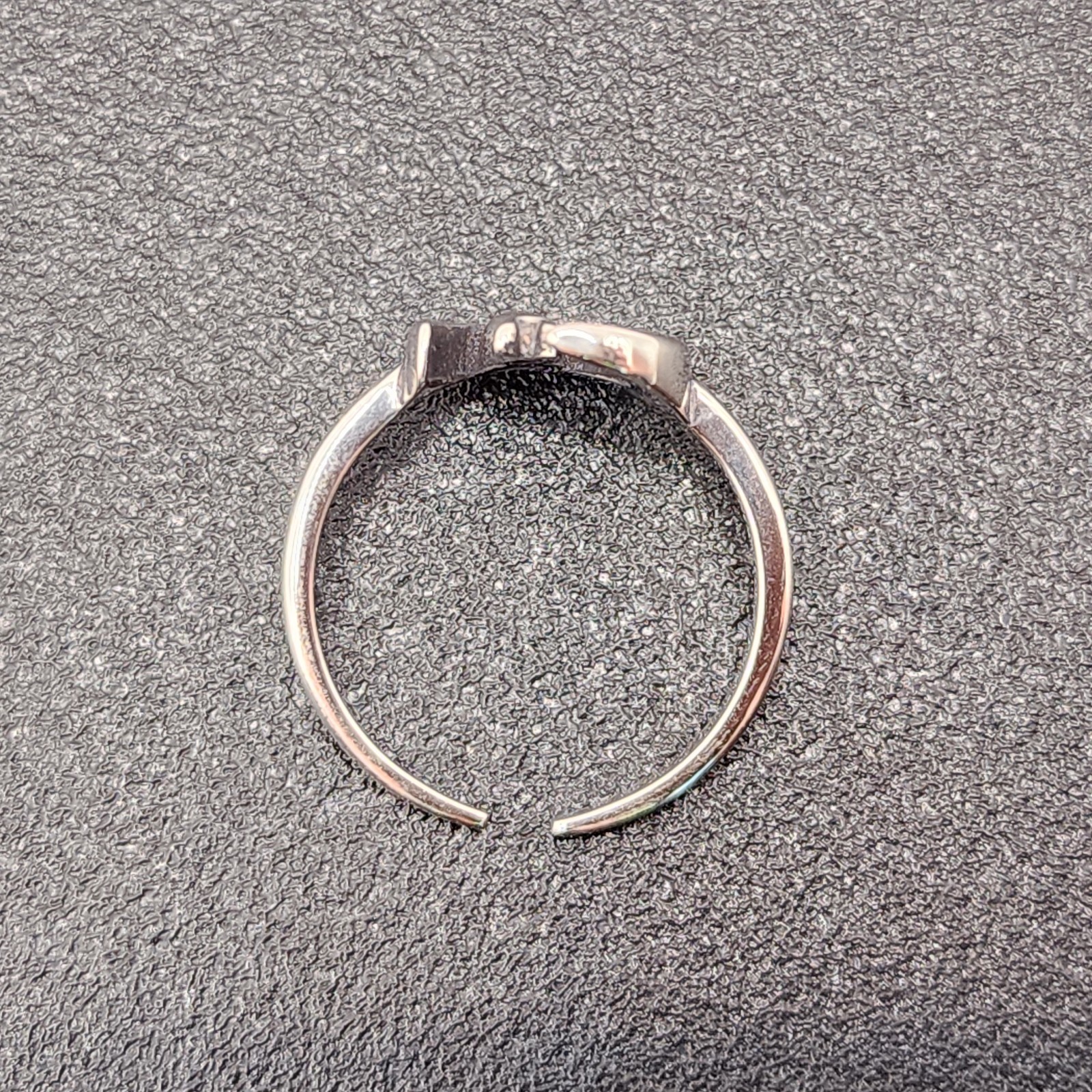 925 NEW Sterling Silver TOE Ring CAT on MOON 7mm