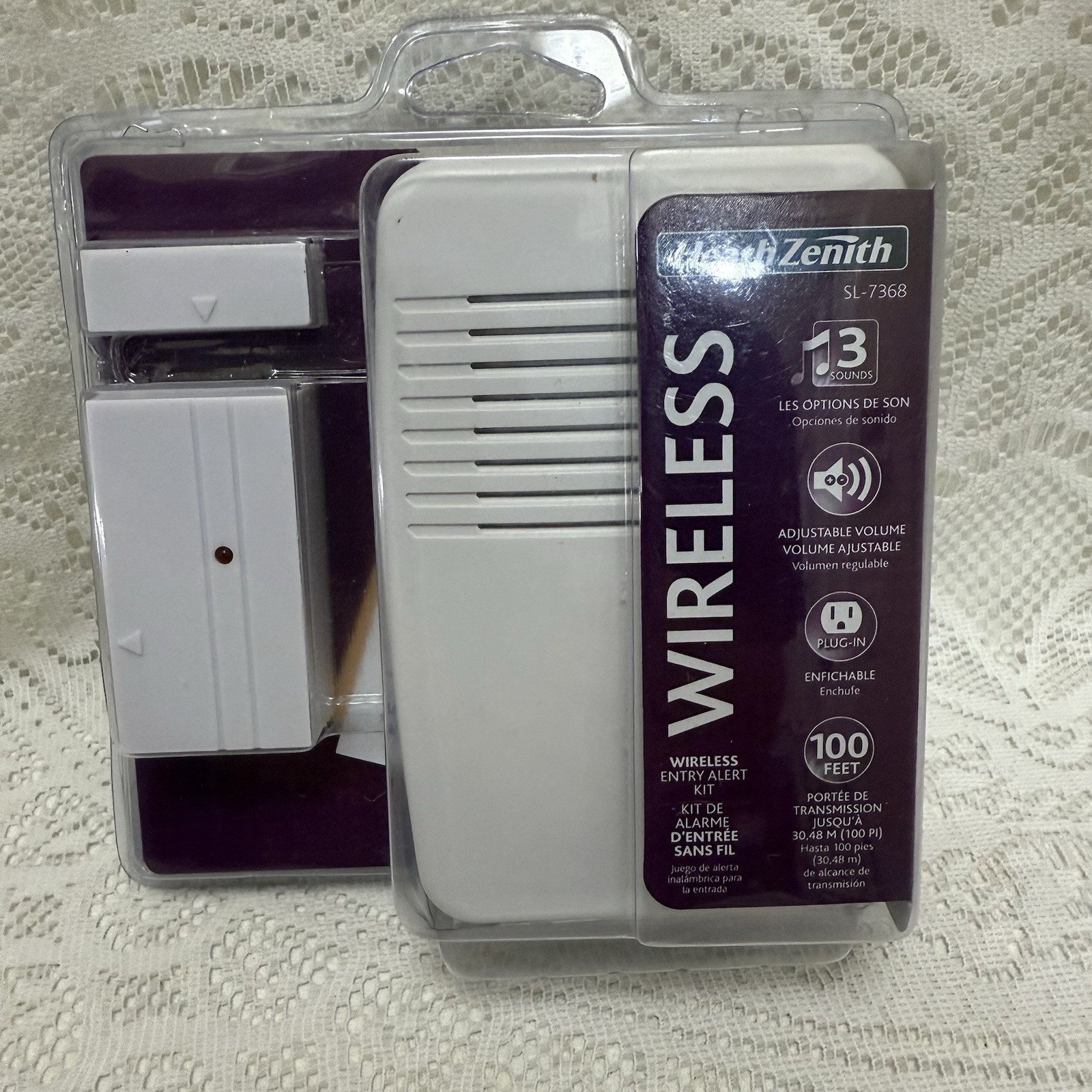 Heath Zenith Wireless Plug In Doorbell 100ft Range 3 Melodies Adjustable NEW