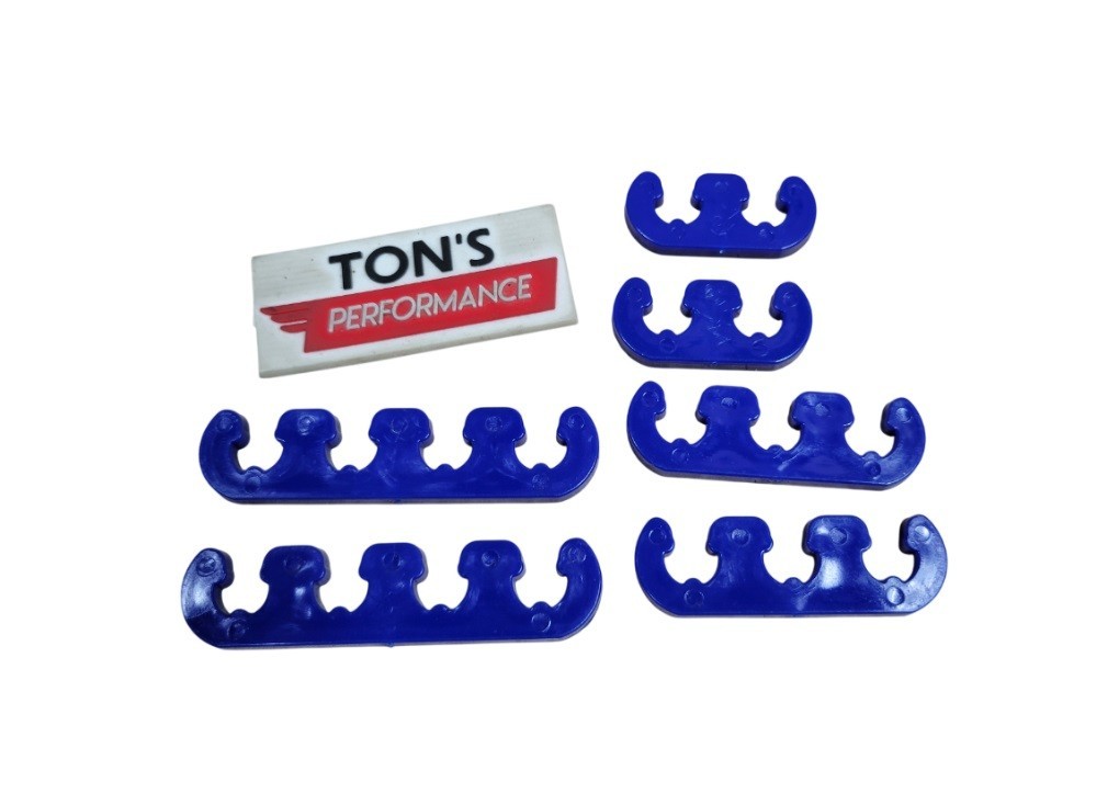 Spark Plug Loom Clip-On Wire Separator 7-8mm Ignition Cable Divider Holder Blue
