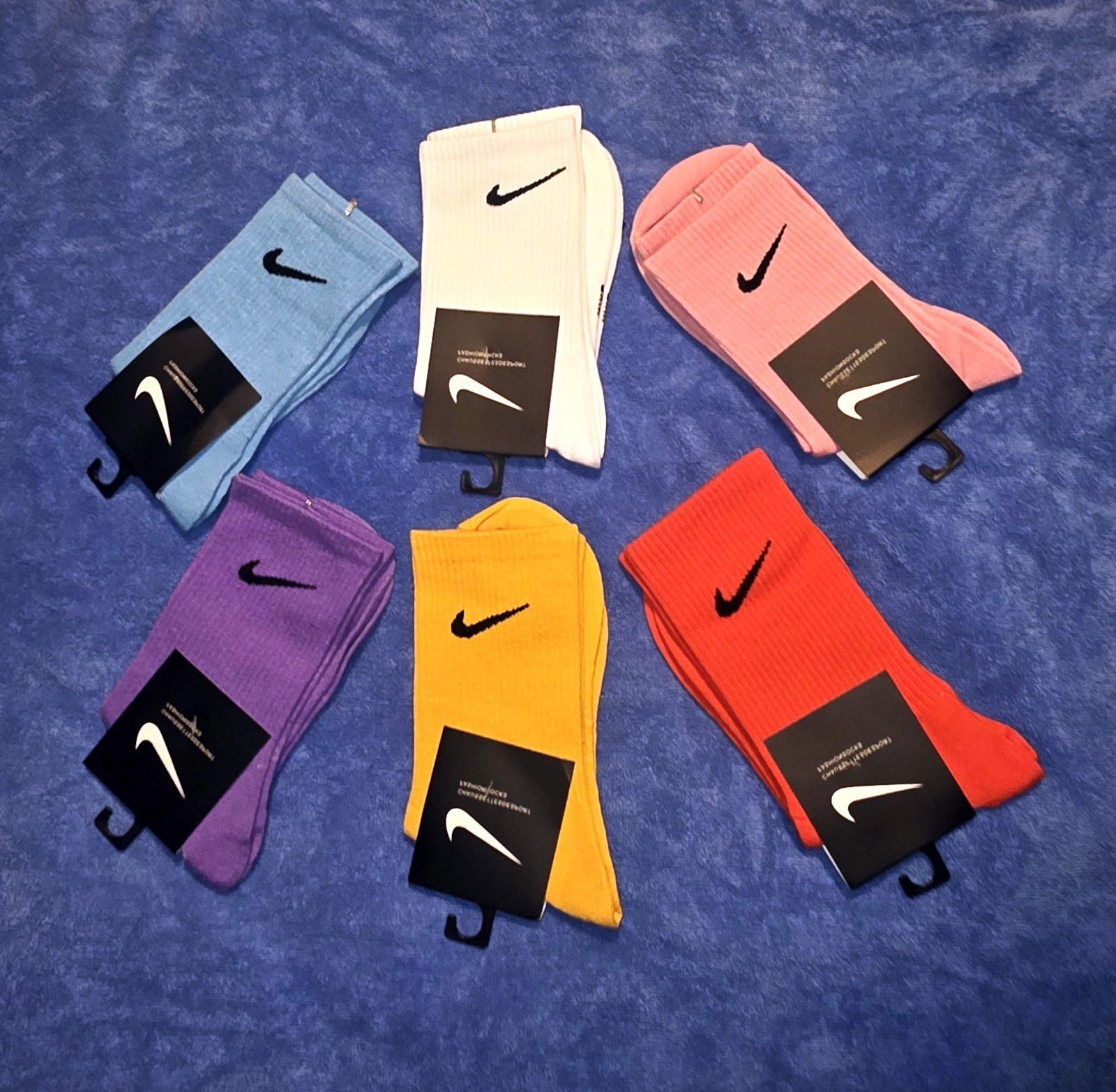 Nike Unisex Classic Design Sports Socks, Breathable, Multicolor (Size M)